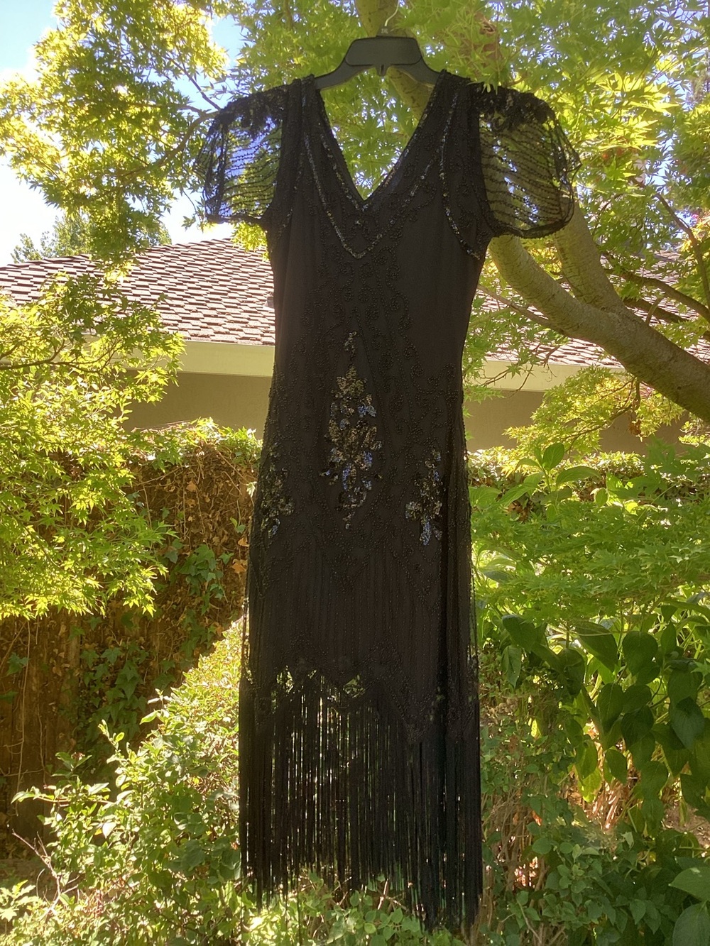 Black Beaded Flapper Style Dress By BabeYond